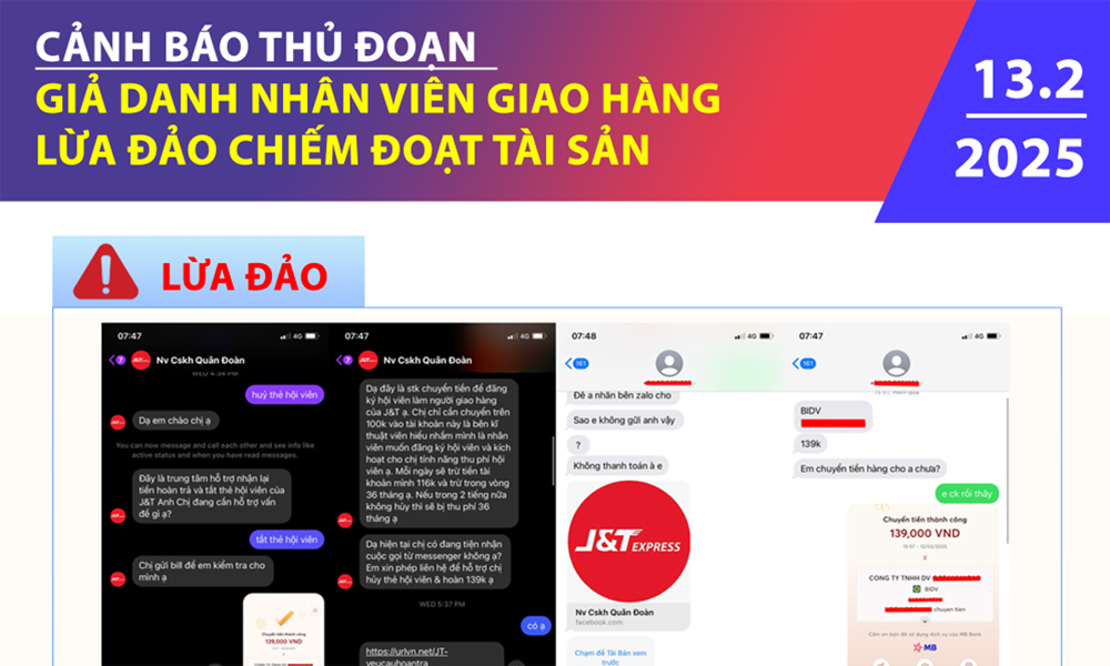  Cảnh giác với thủ đoạn giả mạo shipper để lừa đảo chiếm đoạt tài sản